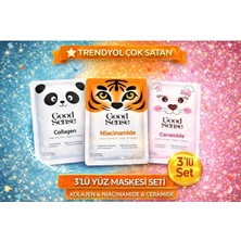 Good Sense 3’lü Hayvan Serisi Kağıt Yüz Maskesi Seti Panda Kolajen-Tiger Niacinamide-Rabbit Ceramide Bakım