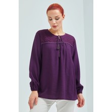 Lifera Dantel Detay Şile Bezi Bluz