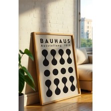 Viela Home Ahşap Çerçeveli Bauhaus Ausstellung 1919 Poster – Modern Geometrik Duvar Tablosu