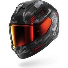 Shark Rıdıl 2 Molokaı Mat Siyah-Antracıt Kırmızı Kapalı Kask (Şeffaf Camlıdır)