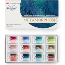 St. Petersburg White Nights Metamorphosis Granulation Tablet Sulu Boya Seti 12 Renk Karton Kutu