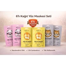 Kiva 6’lı Kağıt Yüz Maskesi Seti Panda Kaplan Kedi Sheet Face Mask Cilt Bakım Maskesi