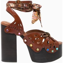 Kurt Geiger Butterfly 140 %100 Deri, Platform Topuklu Kadın Sandalet