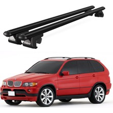 Today Auto Venüs Bmw X5 (E53) (2000-2003) Uyumlu Siyah Ara Atkı Port Bagaj Tavan Barı