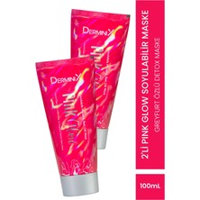 Derminix 2'li Set Pink Glow Greyfurt Özlü Detoks Etkili Soyulabilir Maske