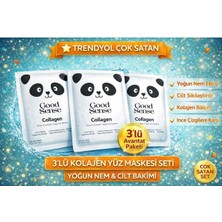 Good Sense 3’lü Panda Kolajen Kağıt Yüz Maskesi Yoğun Nemlendirici Anti Aging Cilt Bakım Seti