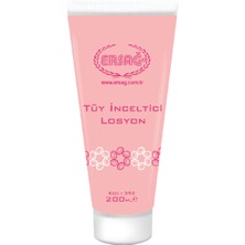 Ersağ Tüy Inceltici Losyon 200 ml Tüm Cilt Tipleri İçin Yatıştırıcı ve Nemlendirici Krem