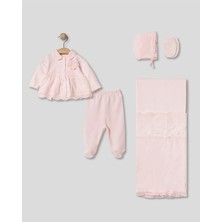 Inci Detaylı 5'li Yenidoğan Kız Bebek Hastane Çıkışı %100 Pamuk Oeko Tex Sertifikalı