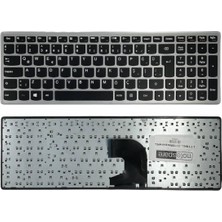Notespare Lenovo ile Uyumlu Ideapad Z500 59-352523 Notebook Klavye Siyah Gri Çerçeveli Tr