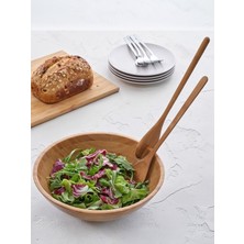 IKEA Grönsaker Bambu Servis Kasesi , Bambu, 28 cm ve Servis Kaşığı