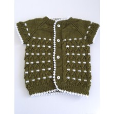 Pina Hediyelik Aksesuar El Örgüsü Bebek Yelek 1-2 Yaş Bebek Hediyesi Doğum Günü Hediyesi Yılbaşı Hediyesi