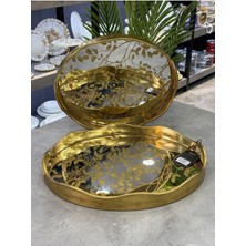 Poliüretan Lüx Acar 2 Li Aynalı Tepsi Oval V6