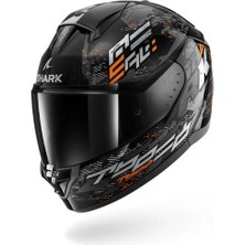 Shark Rıdıl 2 Molokaı Siyah-Gri-Turuncu Kapalı Kask (Şeffaf Camlıdır)
