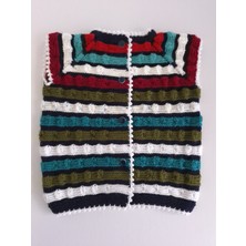 Pina Hediyelik Aksesuar El Örgüsü Bebek Yelek 1-2 Yaş Bebek Hediyesi Doğum Günü Hediyesi Yılbaşı Hediyesi