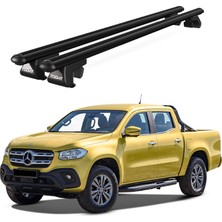 Today Auto Venüs Mercedes-Benz x Class (2017-2020) Uyumlu Siyah Ara Atkı Port Bagaj Tavan Barı