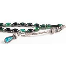 Bi.te Rich Tespih -Ateş Kehribar -Gümüş Püskül (T26003)