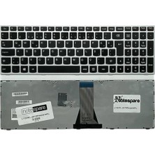 Notespare Lenovo Uyumlu Ideapad 500-15ISK 80NT00UWTX, 500-15ISK 80NT00UXTX Klavye Tr Gümüş Gri