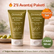 Derminix Zeytinyağlı El Kremi 2'li 50 ml – Yoğun Nemlendirici Avantajlı Set