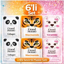 Good Sense Hayvan Serisi 6’lı Kağıt Yüz Maskesi Seti Panda Kolajen Tiger Niacinamide Rabbit Ceramide Bakım