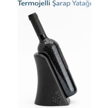 Mottopi Şarap Soğutucu Yatak, Termojel Soğutucu, Şişe Soğutucu Kova Paslanmaz Çelik Siyah