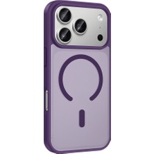 Pilanix Apple Iphone 17 Pro Max Kılıf Magsafeli Silikon Kenarlı Arkası Buzlu Sert Babet Kapak