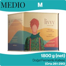 Livvy MEDIO Gemlik Orta (M) Taneli Siyah Zeytin 1800 g - Doğal Fermente Katkısız