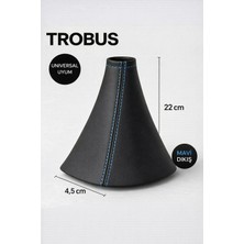 Trobus Seat Altea Manuel Vites Körüğü Siyah Deri Mavi Dikiş Uyumlu