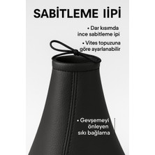 Trobus Honda Cr-X / Civic Crx (Eski) Manuel Vites Körüğü Siyah Deri Kırmızı Dikiş Uyumlu