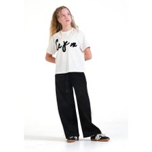 Loco Loco Kız  Çocuk 8421 T-Shirt- Pantolon 2 Iplik Takım