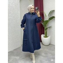 Glr & Gym Nursena Kadın Büyük Beden Mevsimlik Ara Boy Örme Kapitone Mont