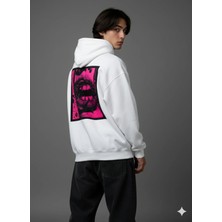 Lenithra Lip And Thorn Sırt Baskılı Unisex Oversize Hoodie