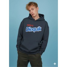 Lenithra Need To Diequik Sırt Baskılı Unisex Oversize Hoodie