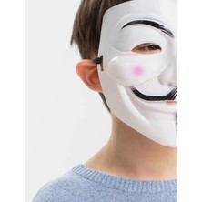 Go İthalat Beyaz Renk Pembe Yanaklı Ithal V For Vendetta Maskesi (5491)
