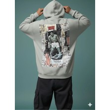 Lenithra Muhammed Ali Sırt Baskılı Unisex Oversize Hoodie