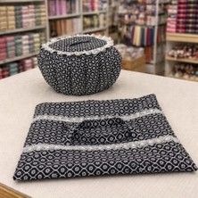 Flamel Pötikare Desenli Yoğurt Mayalama Örtüsü & Tepsi Taşıma Çantası Set