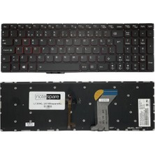 Notespare Lenovo ile Uyumlu Ideapad Y700-15ACZ, Y700-15ISK Notebook Klavye Işıklı Siyah Tr