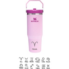 Stanley Kişiselleştirilebilir The Iceflow Flip Straw Pipetli Termos Bardak 0,89 Lt Pembe Özel Isimli