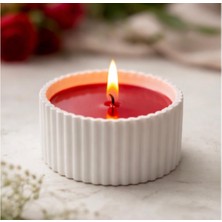 El Yapımı Doğal Soya Mum-Seramik Kap-Japon Kiraz Çiçeği Kokulu-Ev Dekorasyon-Dekoratif-Hediyelik