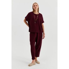 Nish&Chic Keten Bluz Pantolon Takım