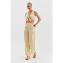 Nish&Chic Bağlamalı Bluz Pantolon Takım