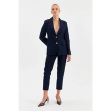Nish&Chic Çift Gümüş Düğmeli Ceket
