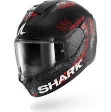 Shark Rıdıll 2 Speed-Vıb Mat Siyah-Antracıt Kırmızı Kapalı Kask