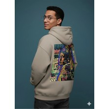 Lenithra Inci Küpeli Kız Sırt Baskılı Unisex Oversize Hoodie