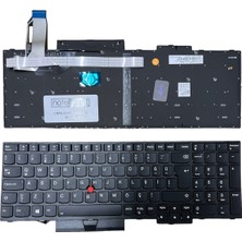 Notespare Lenovo Uyumlu Thinkpad L590 20Q700B9TX, L590 20Q700BATX Klavye Tr Işıklı Siyah Çerçeveli