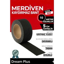 Dream Plus Merdiven Zemin Kaydırmaz Bant Kendinden Yapışkanlı Zemin Bandı 10 Metre 5 cm