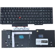 Notespare Lenovo Uyumlu Thinkpad E15 20RD005UTX, E15 20RD005VTX Klavye Tr Işıklı Siyah