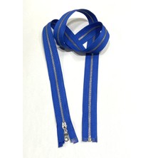 Demir Diş Kaban Mont Fermuarı / 100 cm / Koyu Mavi / Gümüş Diş / No 4,5