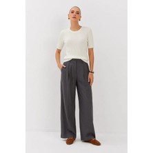 Nish&Chic Modal Pileli Palazzo Pantolon