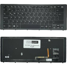 Notespare Sony ile Uyumlu Vaio SVF15N1I4R, SVF15N1J2E, SVF15N1L2E Notebook Klavye Işıklı Siyah Tr