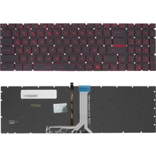 Notespare Msı Uyumlu GT72S 6QF-097TR Dominator Pro G Dragon Edition Klavye Tr Işıklı - Kırmızı Aydınlatma